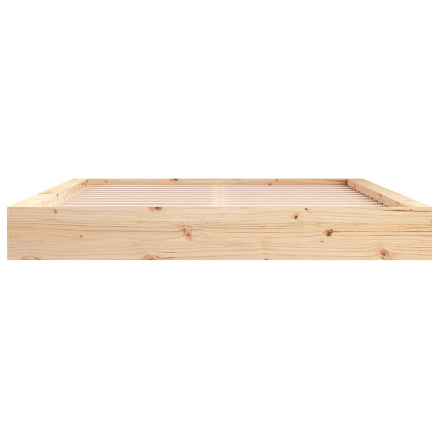 Bed Frame without Mattress 150x200 cm King Size Solid Wood