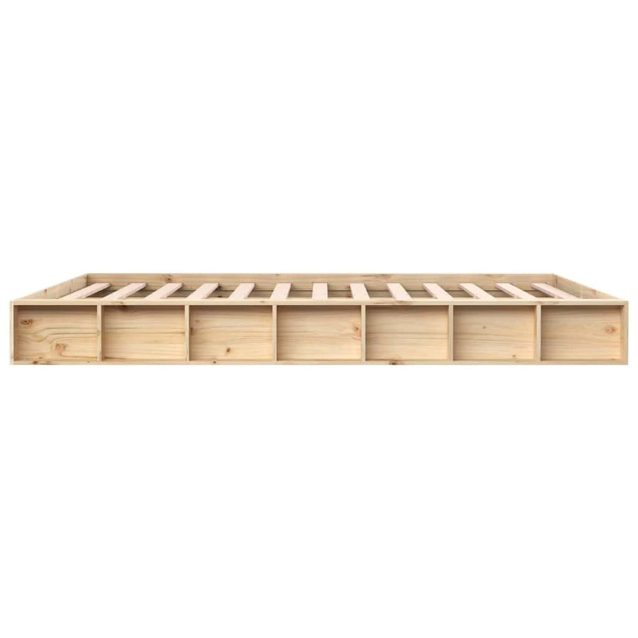 Bed Frame without Mattress 150x200 cm King Size Solid Wood