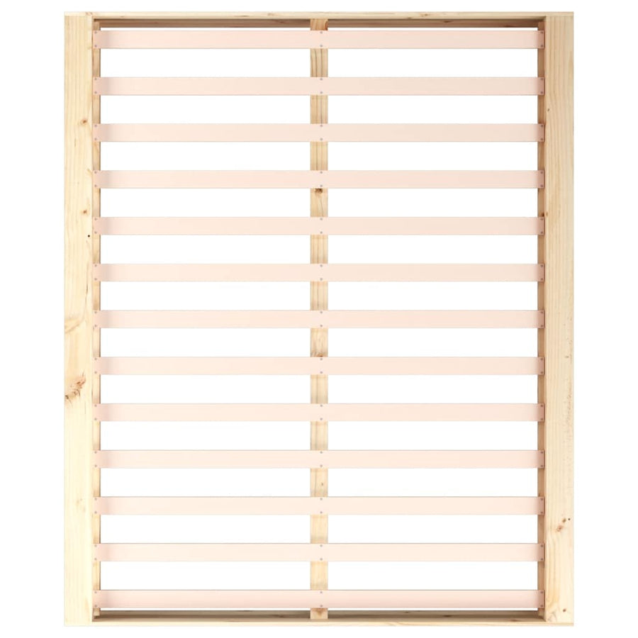 Bed Frame without Mattress 150x200 cm King Size Solid Wood