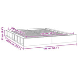 Bed Frame without Mattress 150x200 cm Solid Wood - Low Angle