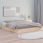 Bed Frame without Mattress 150x200 cm King Size Solid Wood