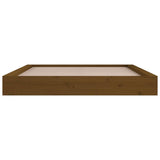 Bed Frame without Mattress Honey Brown 150x200 cm Solid Wood