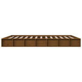 Bed Frame without Mattress Honey Brown 150x200 cm Solid Wood
