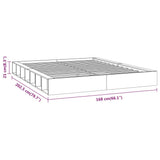 Bed Frame without Mattress Honey Brown 150x200 cm Solid Wood