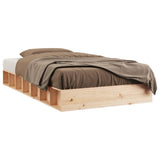 Bed Frame without Mattress 90x190 cm Solid Wood - Front View