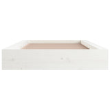 Bed Frame without Mattress White 90x190 cm Solid Wood - Top-Down View