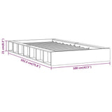 Bed Frame without Mattress White 90x190 cm Solid Wood