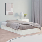 Bed Frame without Mattress White 90x190 cm Single Solid Wood
