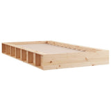 Bed Frame without Mattress 135x190 cm Solid Wood - Side View