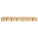Bed Frame without Mattress 135x190 cm Solid Wood - 45-Degree Angle
