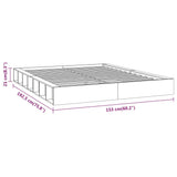 Bed Frame without Mattress 135x190 cm Solid Wood - Low Angle