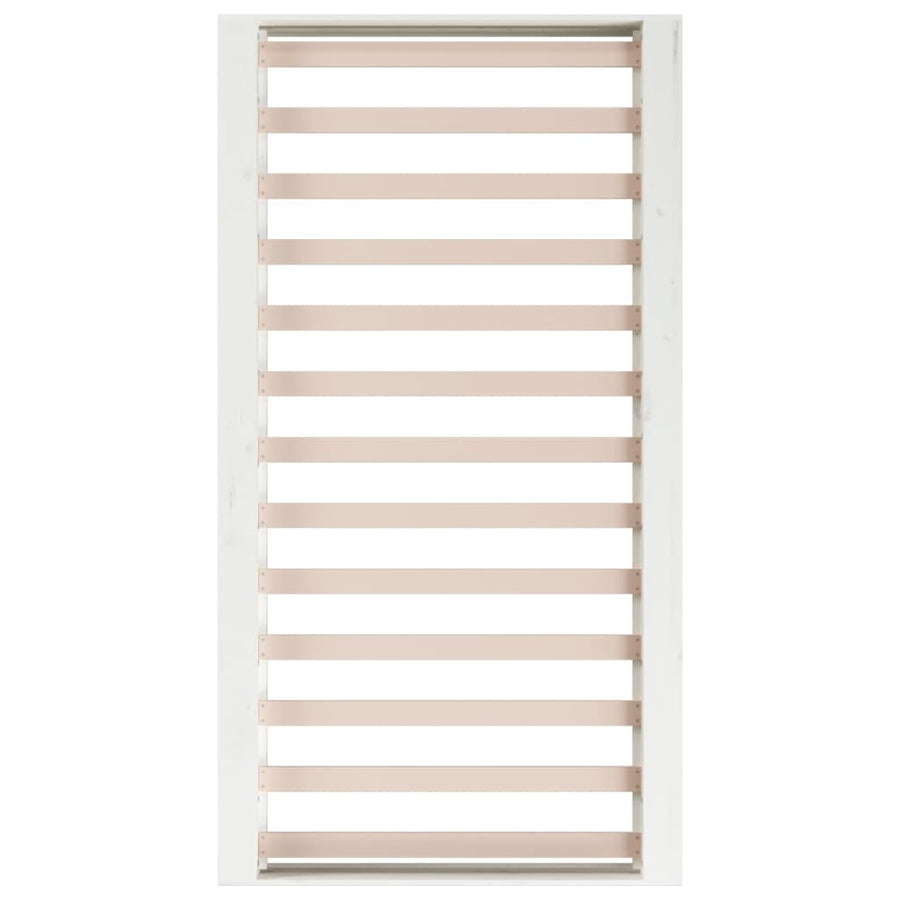 Bed Frame without Mattress White 135x190 cm Double Solid Wood