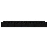 Bed Frame without Mattress Black 135x190 cm Solid Wood