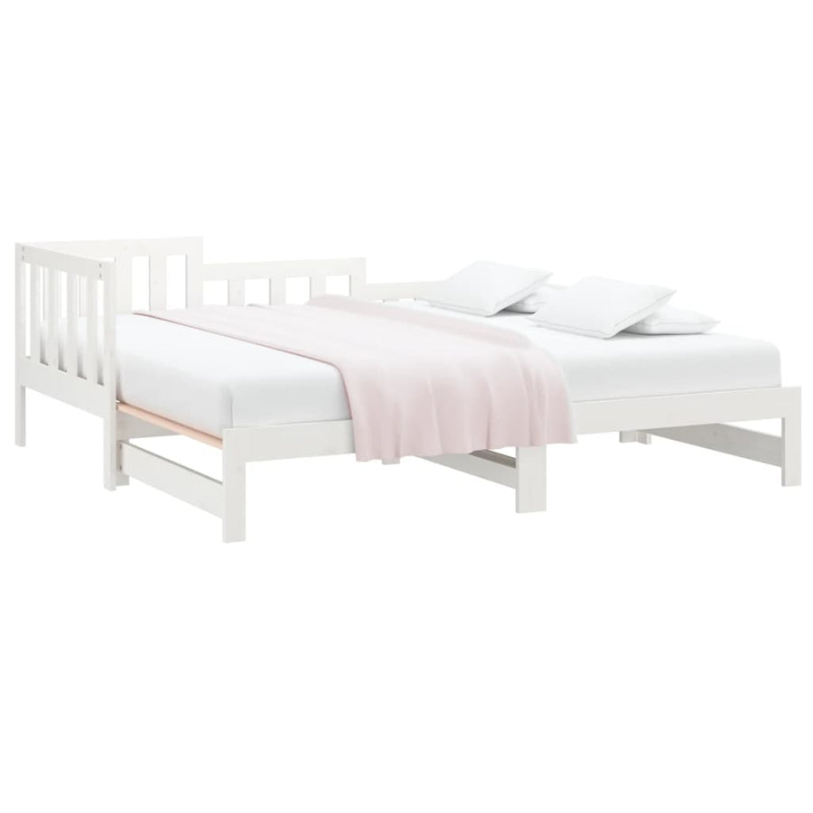 Pull-out Day Bed without Mattress White 90x190 cm