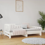 Pull-out Day Bed without Mattress White 2x(90x190) cm - Top-Down View