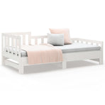Pull-out Day Bed without Mattress White 90x190 cm