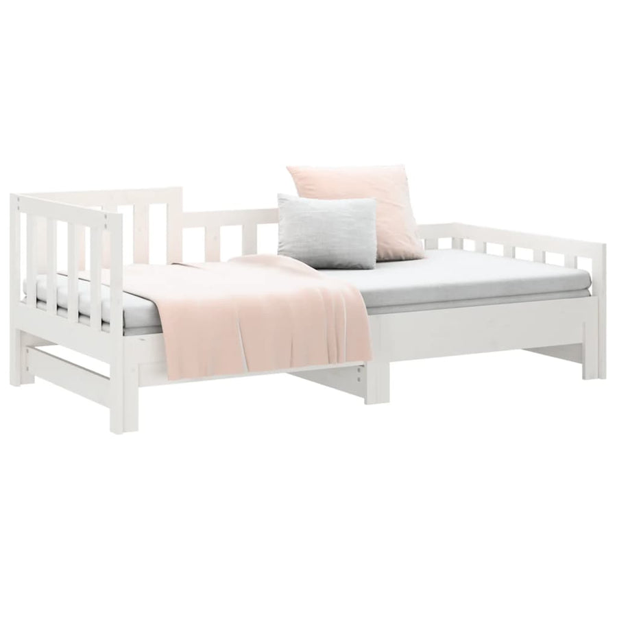 Pull-out Day Bed without Mattress White 90x190 cm