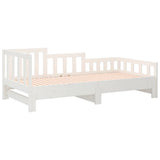 Pull-out Day Bed without Mattress White 2x(90x190) cm - Low Angle