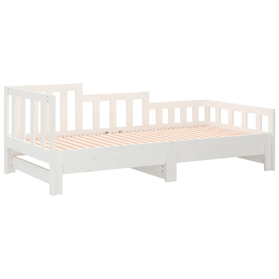 Pull-out Day Bed without Mattress White 90x190 cm