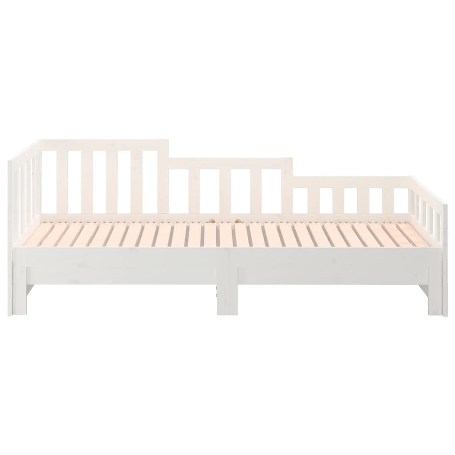 Pull-out Day Bed without Mattress White 90x190 cm