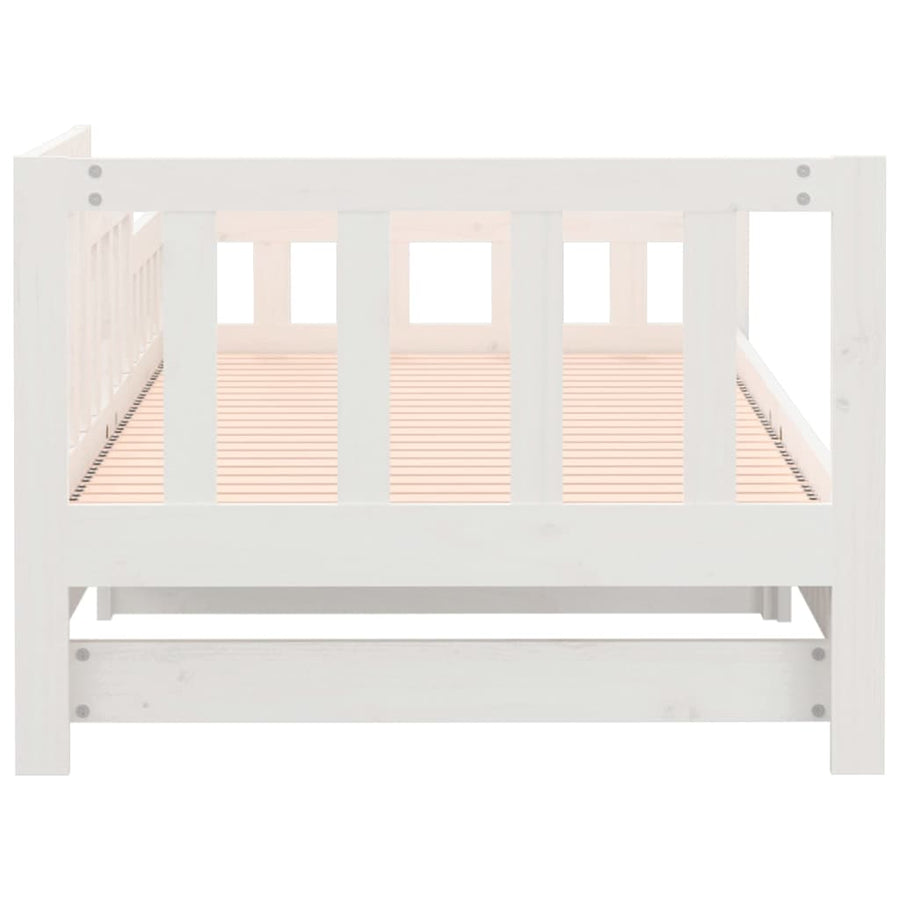 Pull-out Day Bed without Mattress White 90x190 cm