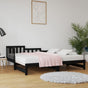 Pull-out Day Bed without Mattress Black 90x190 cm