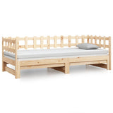 Pull-out Day Bed without Mattress 2x(90x190) cm Solid Wood Pine