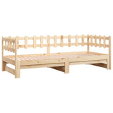Pull-out Day Bed without Mattress 2x(90x190) cm Solid Wood Pine - Extra Image