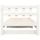 Pull-out Day Bed without Mattress White 2x(90x190) cm