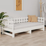 Pull-out Day Bed without Mattress White 2x(90x190) cm - Top-Down View