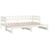 Pull-out Day Bed without Mattress White 2x(90x190) cm - Extra Image