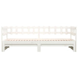 Pull-out Day Bed without Mattress White 2x(90x190) cm - Extra Image