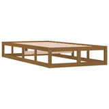 Bed Frame without Mattress Honey Brown 100x200 cm Solid Wood - Top-Down View