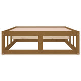 Bed Frame without Mattress Honey Brown 100x200 cm Solid Wood - 45-Degree Angle