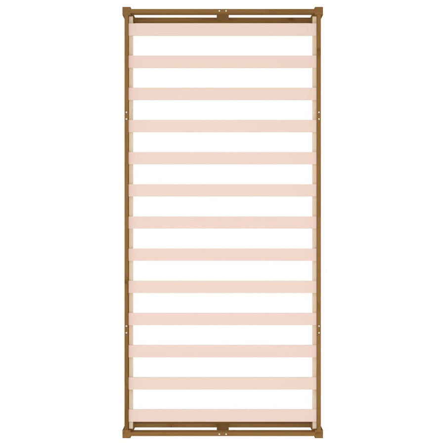 Bed Frame without Mattress Honey Brown 100x200 cm Solid Wood