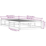 Bed Frame without Mattress Honey Brown 100x200 cm Solid Wood - Extra Image