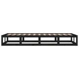 Bed Frame without Mattress Black 100x200 cm Solid Wood