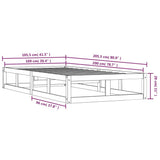 Bed Frame without Mattress Black 100x200 cm Solid Wood