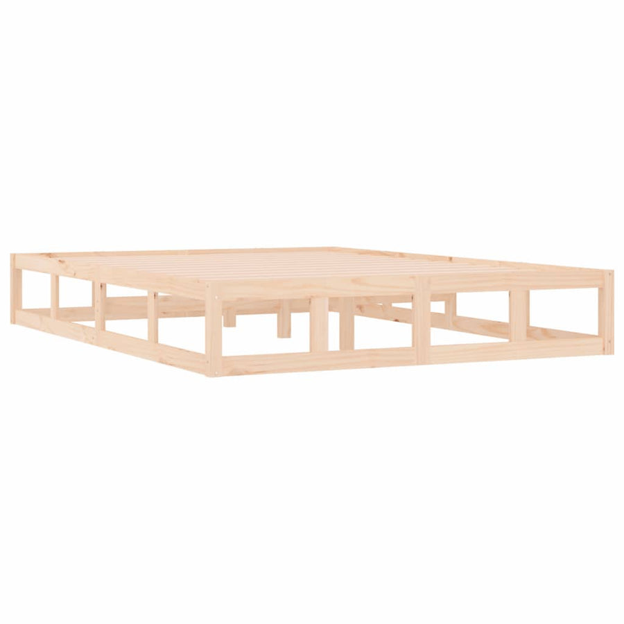 Bed Frame without Mattress 137x187 cm Double Solid Wood