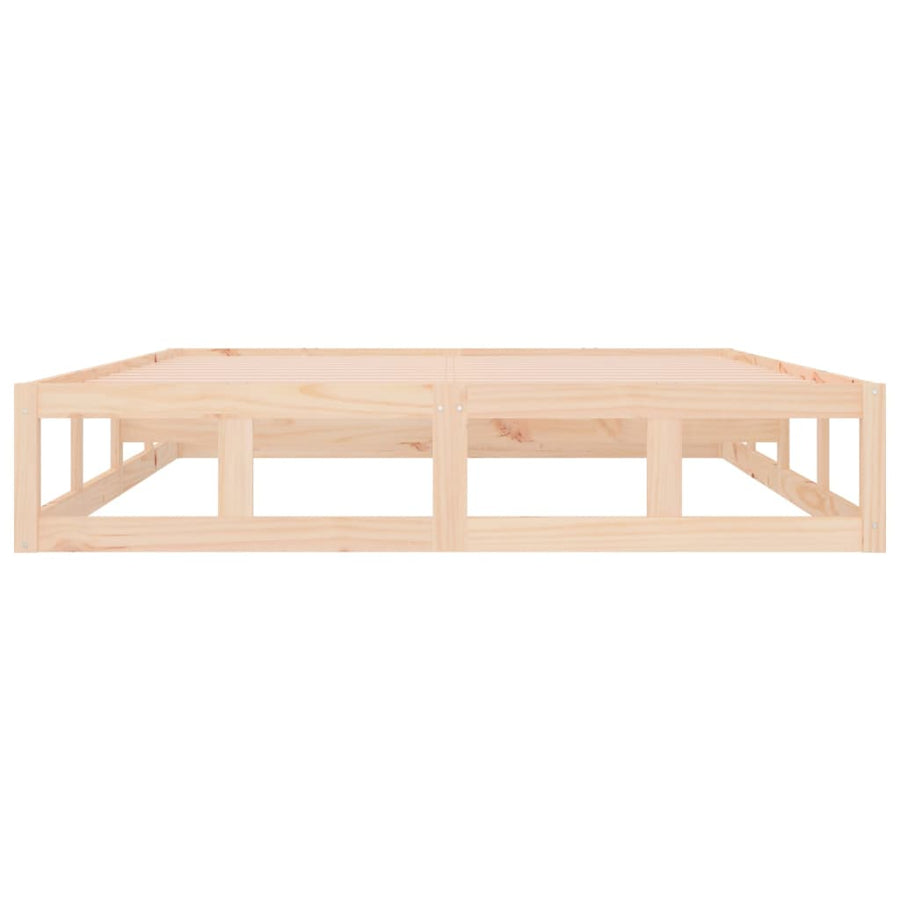 Bed Frame without Mattress 137x187 cm Double Solid Wood