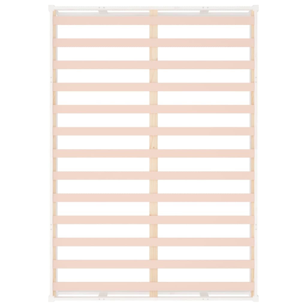Bed Frame without Mattress White 137x187 cm Double Solid Wood