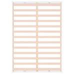 Bed Frame without Mattress White 137x187 cm Double Solid Wood