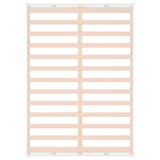 Bed Frame without Mattress White 137x187 cm Double Solid Wood - Rear View