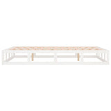 Bed Frame without Mattress White 137x187 cm Double Solid Wood