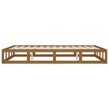 Bed Frame without Mattress Honey Brown 137x187 cm Double Solid Wood