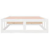 Bed Frame without Mattress White 90x190 cm Solid Wood - 45-Degree Angle