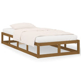 Bed Frame without Mattress Honey Brown 90x190 cm Solid Wood