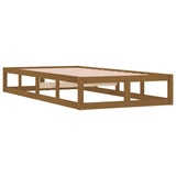 Bed Frame without Mattress Honey Brown 90x190 cm Solid Wood