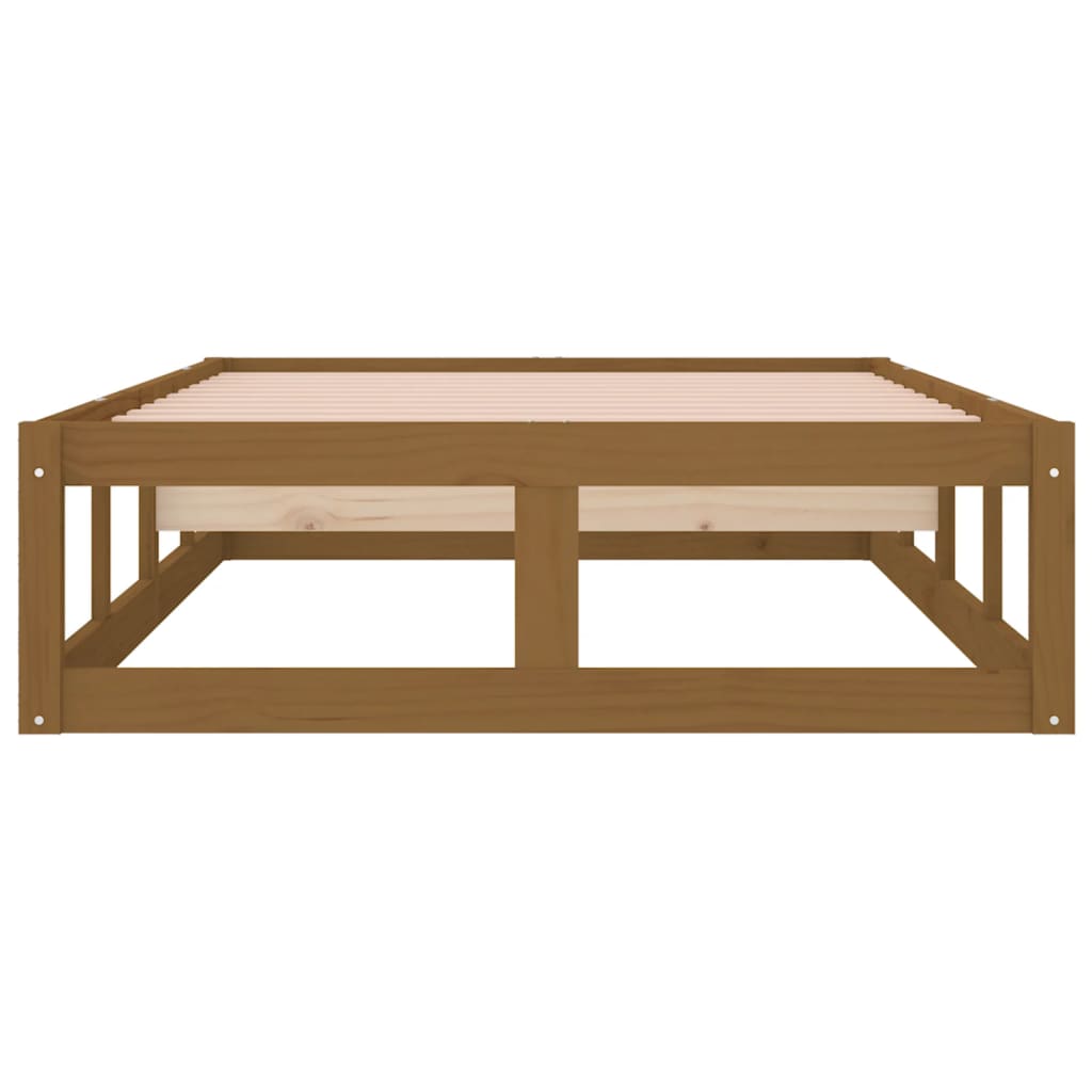 Bed Frame without Mattress Honey Brown 90x190 cm Solid Wood