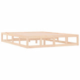 Bed Frame without Mattress 135x190 cm Solid Wood